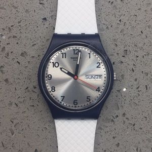 Navy and white Swatch Watch NWT